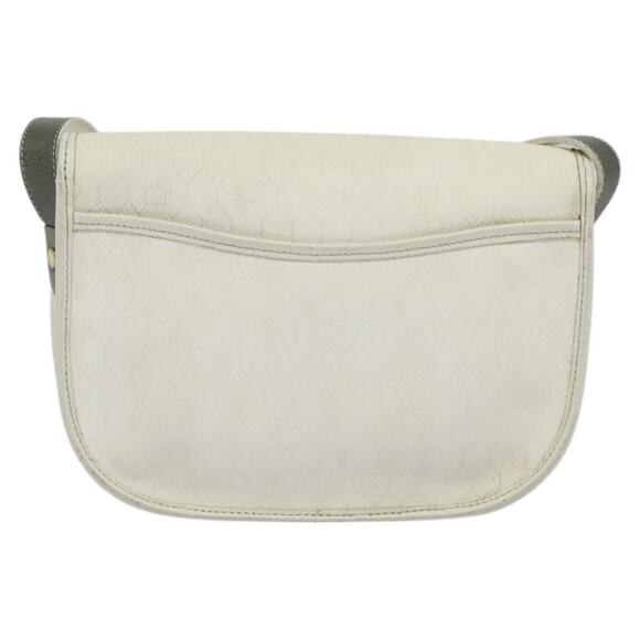 DIOR Honeycomb Canvas Shoulder Bag Pvc White Gold - Picture 3 of 12